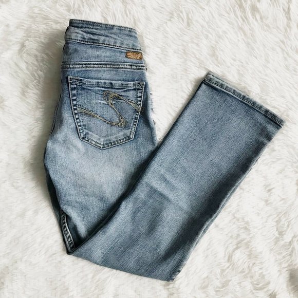 SILVER Jeans Capri Light Wash Crop - Picture 1 of 7